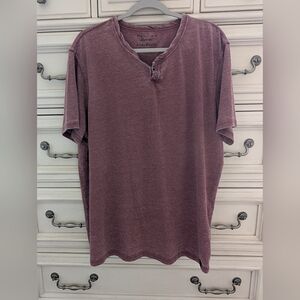 Lucky Brand Men's Short Sleeve Henley in Plum